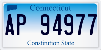 CT license plate AP94977