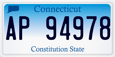 CT license plate AP94978