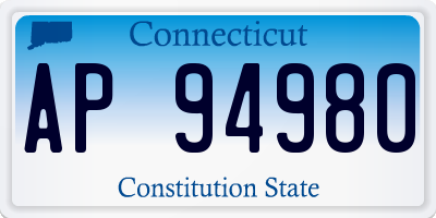 CT license plate AP94980