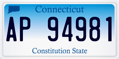 CT license plate AP94981