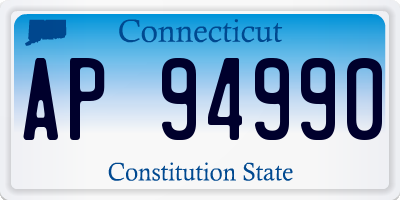 CT license plate AP94990