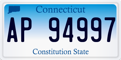 CT license plate AP94997