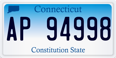 CT license plate AP94998