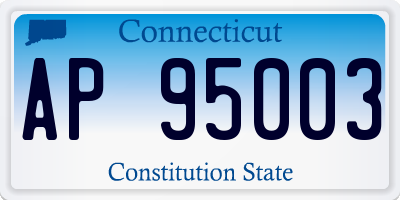 CT license plate AP95003