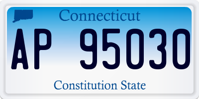 CT license plate AP95030