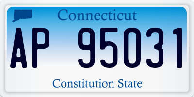 CT license plate AP95031