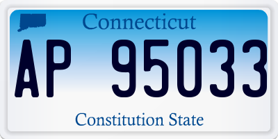 CT license plate AP95033