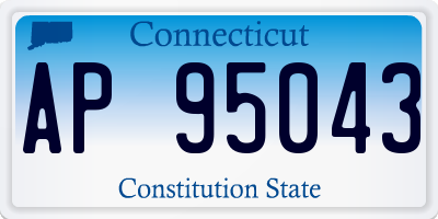 CT license plate AP95043