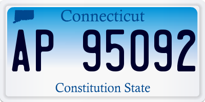 CT license plate AP95092