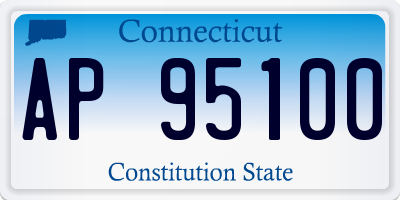 CT license plate AP95100
