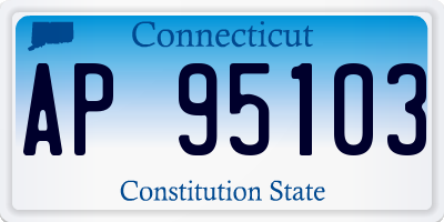 CT license plate AP95103