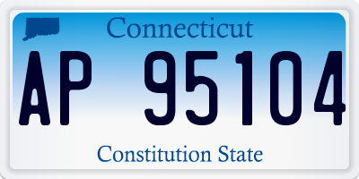 CT license plate AP95104