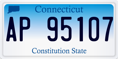 CT license plate AP95107