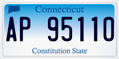 CT license plate AP95110