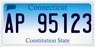 CT license plate AP95123