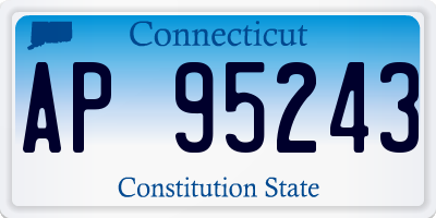 CT license plate AP95243