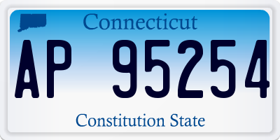 CT license plate AP95254