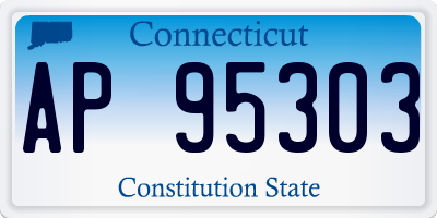 CT license plate AP95303