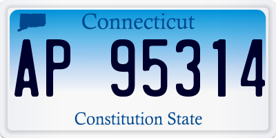 CT license plate AP95314