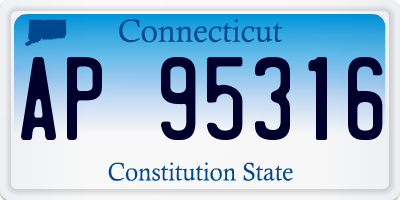 CT license plate AP95316