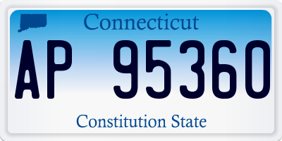 CT license plate AP95360