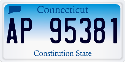 CT license plate AP95381