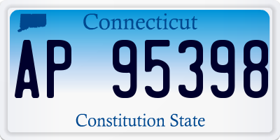 CT license plate AP95398