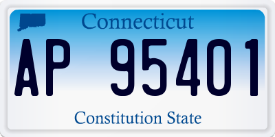 CT license plate AP95401