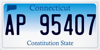 CT license plate AP95407