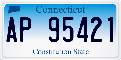 CT license plate AP95421