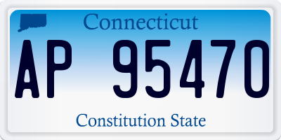 CT license plate AP95470