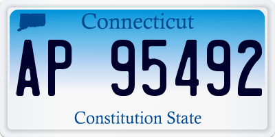 CT license plate AP95492