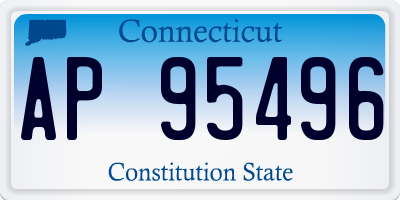 CT license plate AP95496