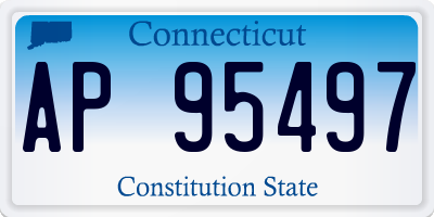 CT license plate AP95497