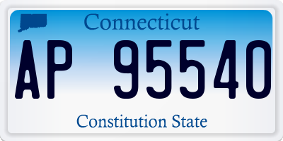 CT license plate AP95540