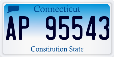 CT license plate AP95543