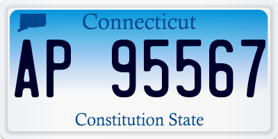 CT license plate AP95567