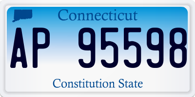 CT license plate AP95598