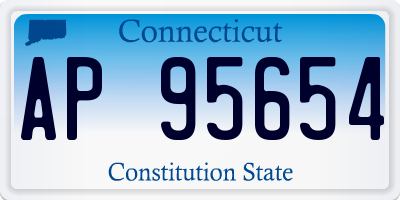 CT license plate AP95654