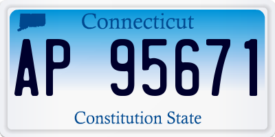 CT license plate AP95671