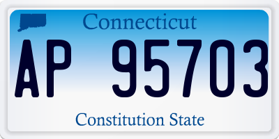 CT license plate AP95703