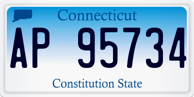 CT license plate AP95734