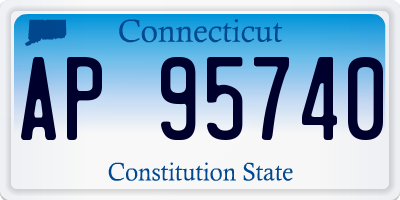 CT license plate AP95740