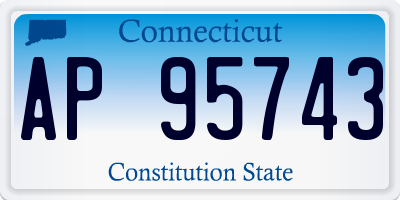 CT license plate AP95743