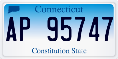 CT license plate AP95747