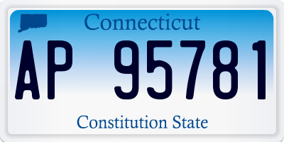 CT license plate AP95781