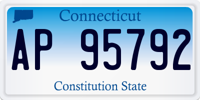 CT license plate AP95792