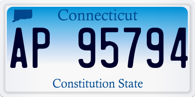 CT license plate AP95794