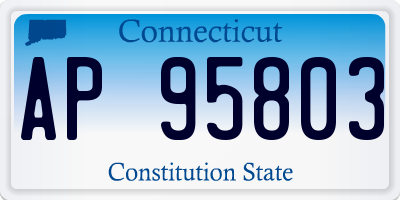 CT license plate AP95803