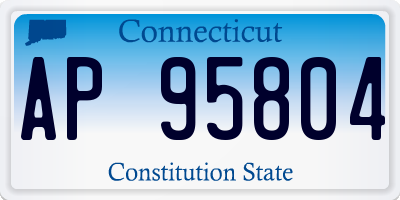 CT license plate AP95804